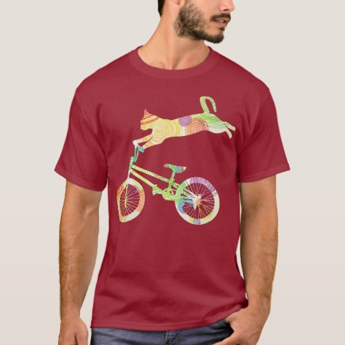 Cat Bike Cycling Bicycle  _ Your Gift Collection T_Shirt