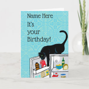Cat birthday 9 lives card