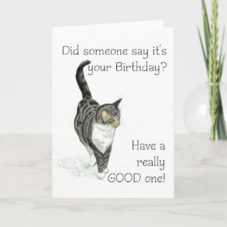 Cat Birthday Card