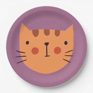 Cat Birthday Kids  Paper  Plates