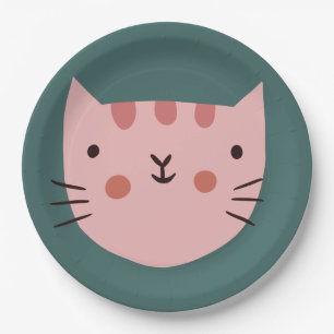 Cat Birthday Kids  Paper Plates