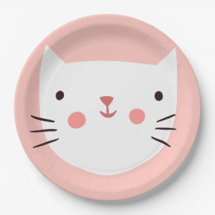 Cat Birthday Kids  Paper  Plates