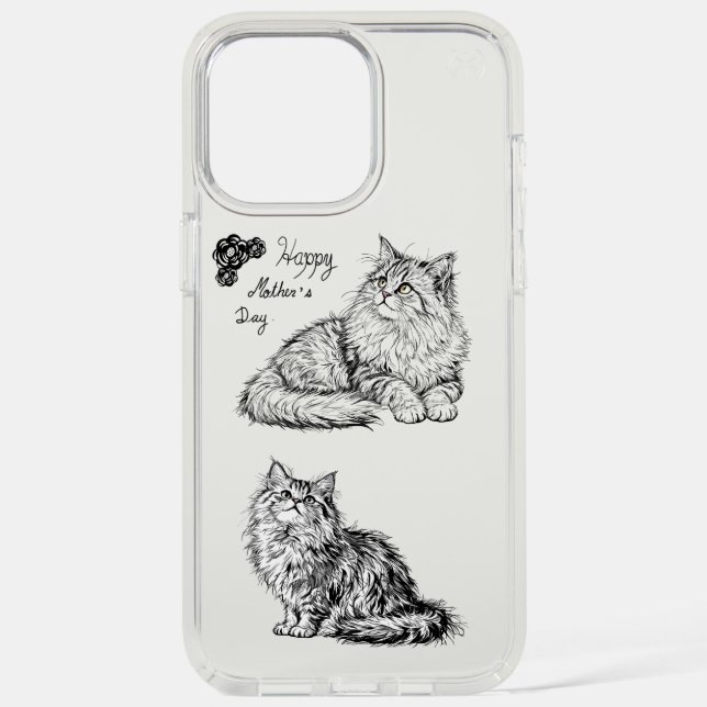 Cat birthday mom speck iPhone case (Front)