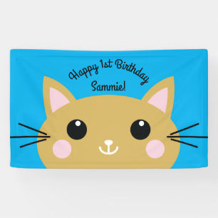 Cat Birthday Party Banner