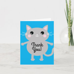 Cat Birthday Party Card