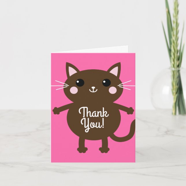 Cat Birthday Party Card (Front)