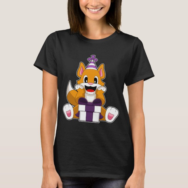Cat Birthday Party hat T-Shirt (Front)