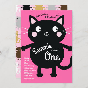 Cat Birthday Party Invitation