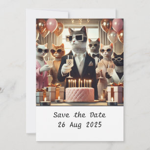 CAT Birthday Party Invitation