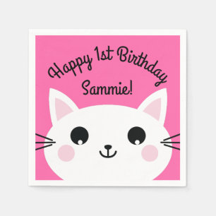 Cat Birthday Party Napkins