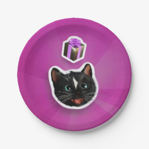 Cat Birthday Party Paper Plates