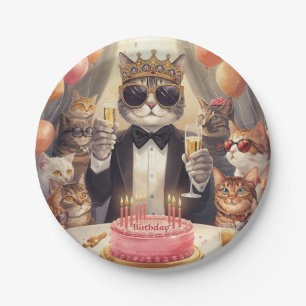 Cat Birthday Party Paper Plates