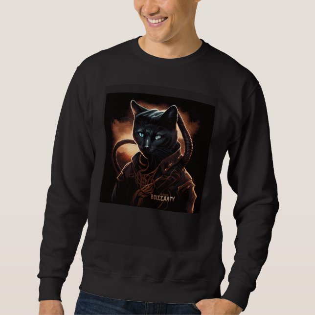 Cat Biting Snow  1 Sweatshirt (Front)