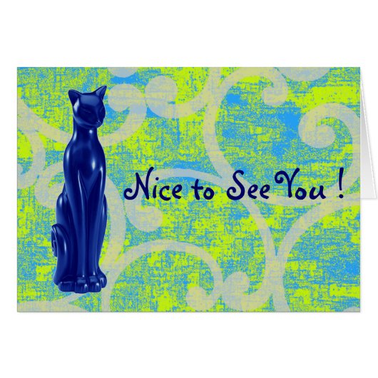Cat Blue ~ Card (Front Horizontal)
