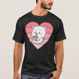 Cat Boba Bubble Milk Tea Cute Kawaii Kitten Neko A T-Shirt
