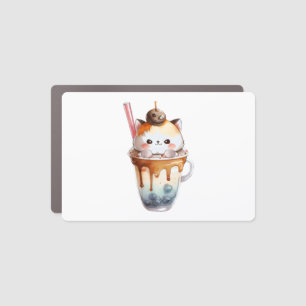 Cat Boba Tea Bubble Tea Anime Kawaii Neko Car Magnet