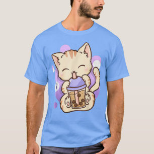 Cat Boba Tea Bubble Tea Anime Kawaii Neko Gifts Gi T-Shirt