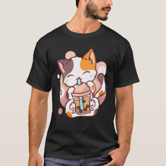 Cat Boba Tea Bubble Tea Anime Kawaii Neko Otaku Gi T-Shirt