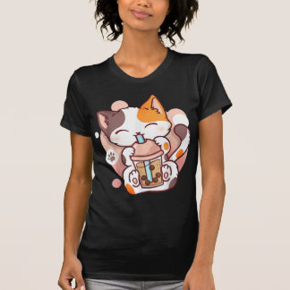 Cat Boba Tea Bubble Tea Anime Kawaii Neko  T-Shirt
