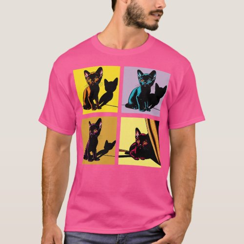 Cat Bombay Art Cute Kitties T_Shirt