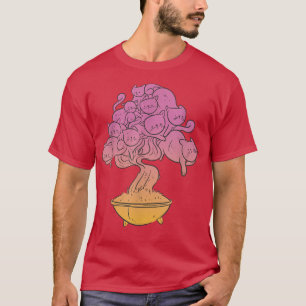Cat Bonsai Tree Cute Kitty Love Pet Animal T-Shirt