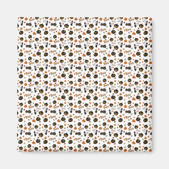 Cat Boo Halloween Magnet (Front)