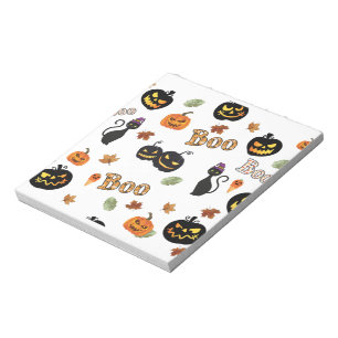Cat Boo Halloween Notepad