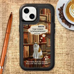 Cat Books Library Funny iPhone 15 Case