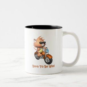 Cat - Born To Be Wild Two-Tone Coffee Mug