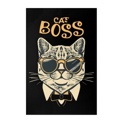 Cat Boss Acrylic Print