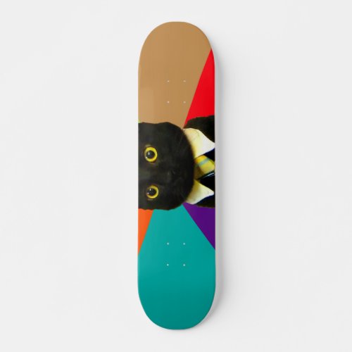 Cat_boss in tie skateboard