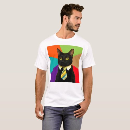 Cat_boss in tie T_Shirt