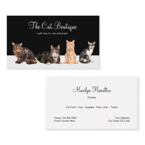 Cat Boutique Retail Or Website Business Card
