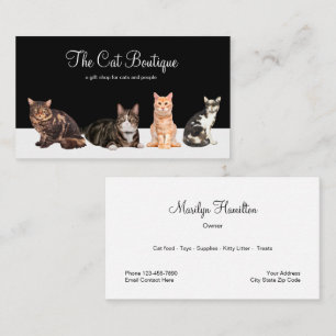 Cat Boutique Retail Or Website Business Card