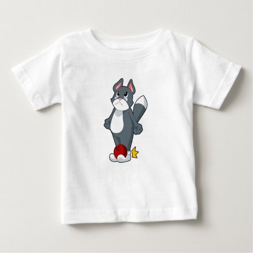 Cat Bowling Bowling ball Baby T_Shirt