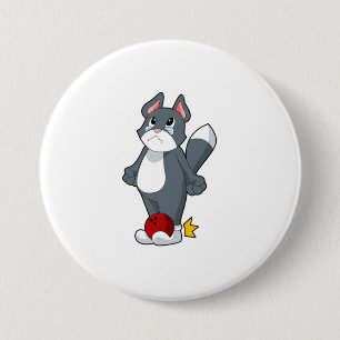 Cat Bowling Bowling ball Button