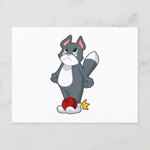 Cat Bowling Bowling ball Postcard