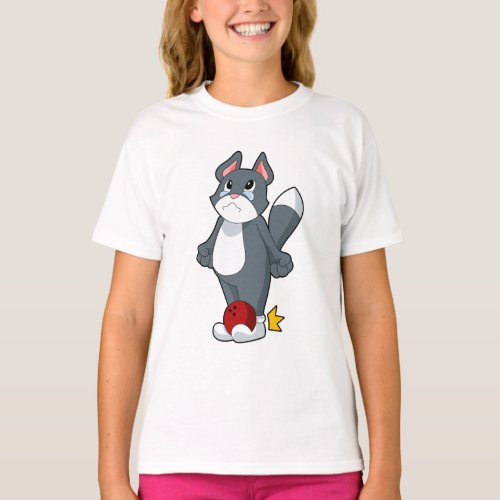 Cat Bowling Bowling ball T_Shirt