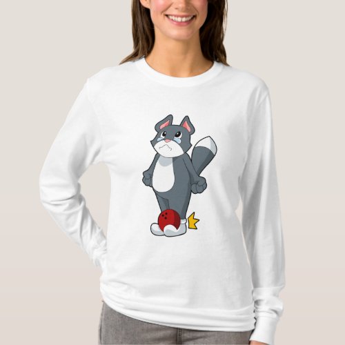 Cat Bowling Bowling ball T_Shirt