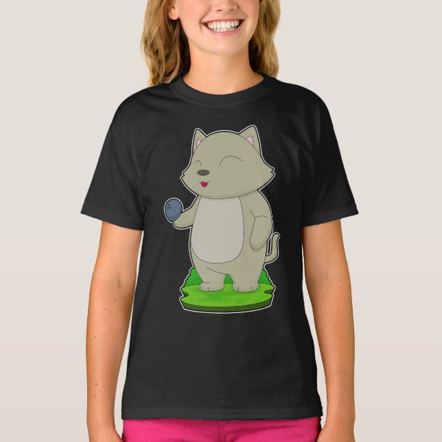 Cat Bowling Bowling ball T-Shirt (Front)