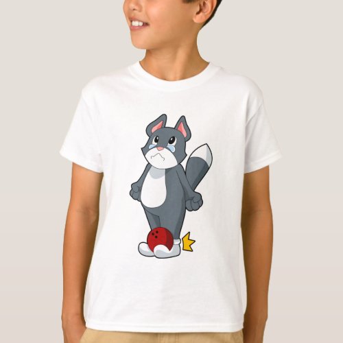 Cat Bowling Bowling ball T_Shirt