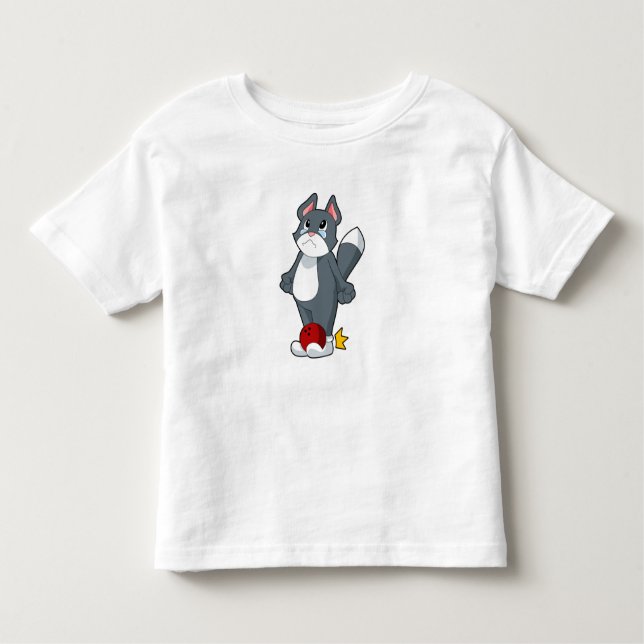 Cat Bowling Bowling ball Toddler T-shirt (Front)