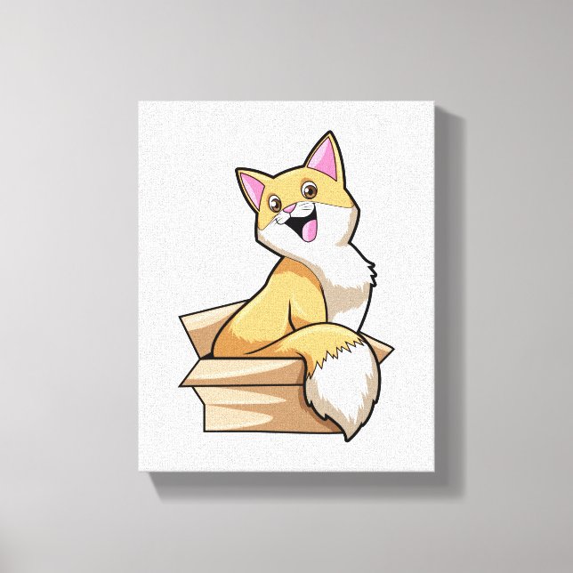 Cat Box Canvas Print (Front)