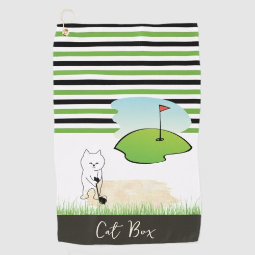 Cat Box Golf Towel