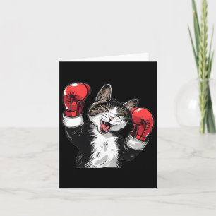 Cat Boxing Champion Funny Cute Kitten Fighter  Card