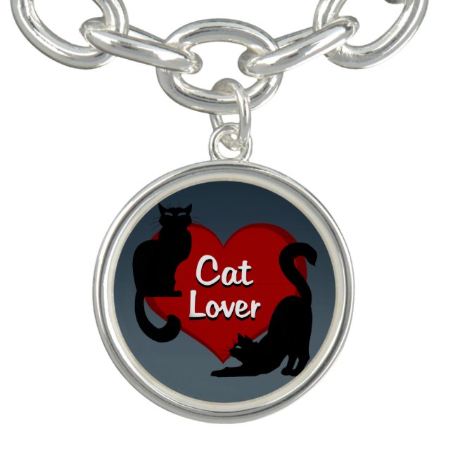 Cat Bracelet Cat Lover Charm Bracelet Le Chat Gift (Design)