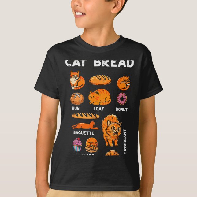 Cat Bread Bun Loaf Cute Kitten Kitty Food Pun Wome T-Shirt (Front)