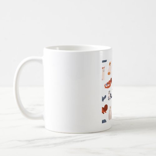 Cat breeds  pattern  coffee mug