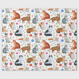 Cat Breeds Wrapping Paper | Zazzle