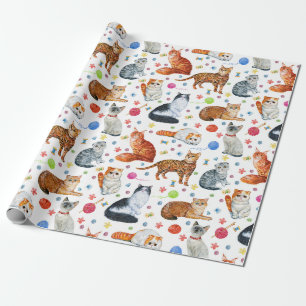 Cat Breeds Wrapping Paper